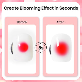 beetles Gel Polish Blooming Set with clear blooming gel and red polish