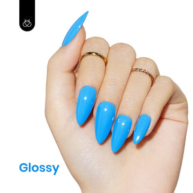beetles Gel Polish Bright Blue Gel Nail Polish 15ML packaging