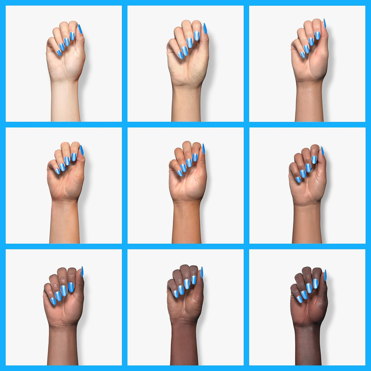 beetles Gel Polish Bright Blue Gel Nail Polish 15ML with nail brush