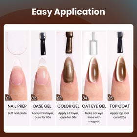 beetles Gel Polish Brown Cat Eye Gel Nail Polish 15ML in lifestyle setting