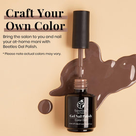 beetles Gel Polish Brown Gel Nail Polish 15ML application on nails