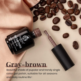 beetles Gel Polish Brown Gel Nail Polish 15ML bottle side view