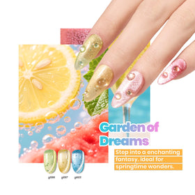 beetles Gel Polish Bubbly Mixology Cat Eye Gel Nail Polish Set application on nails