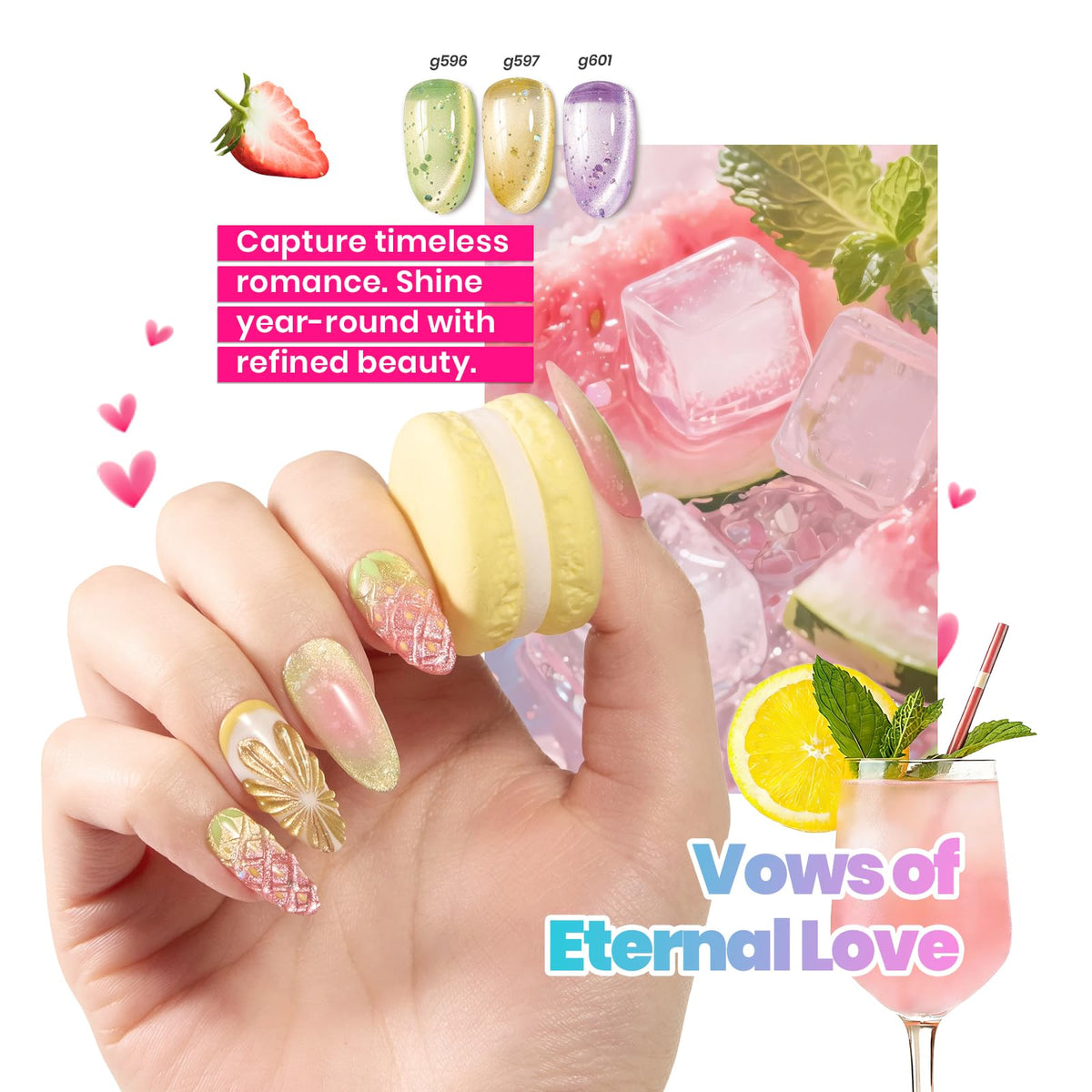 beetles Gel Polish Bubbly Mixology Cat Eye Gel Nail Polish Set in use at a party