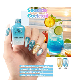 beetles Gel Polish Bubbly Mixology Cat Eye Gel Nail Polish Set with UV lamp