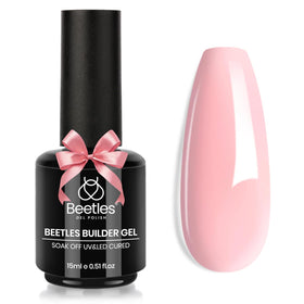 beetles Gel Polish Builder Gel 15ml pink bottle front view