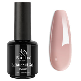 beetles Gel Polish Builder Gel for Nails in Nude Brown 15ml front view