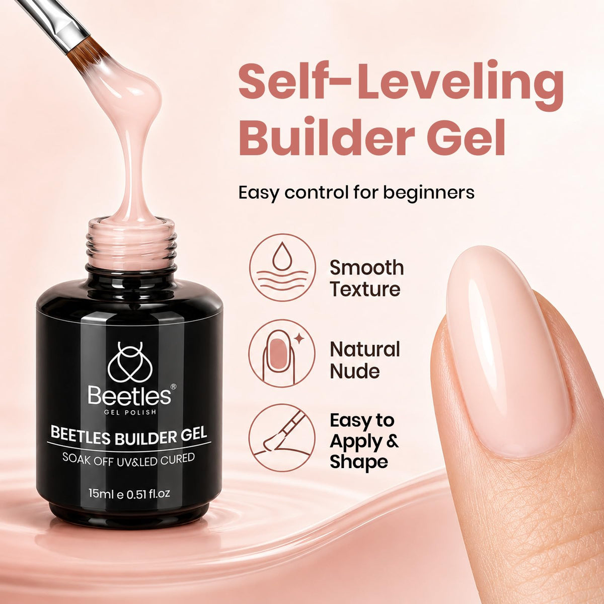 beetles Gel Polish Builder Gel texture close-up
