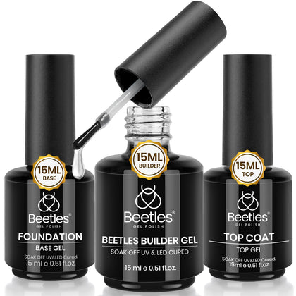 beetles Gel Polish Builder Nail Gel Set 15ml front view
