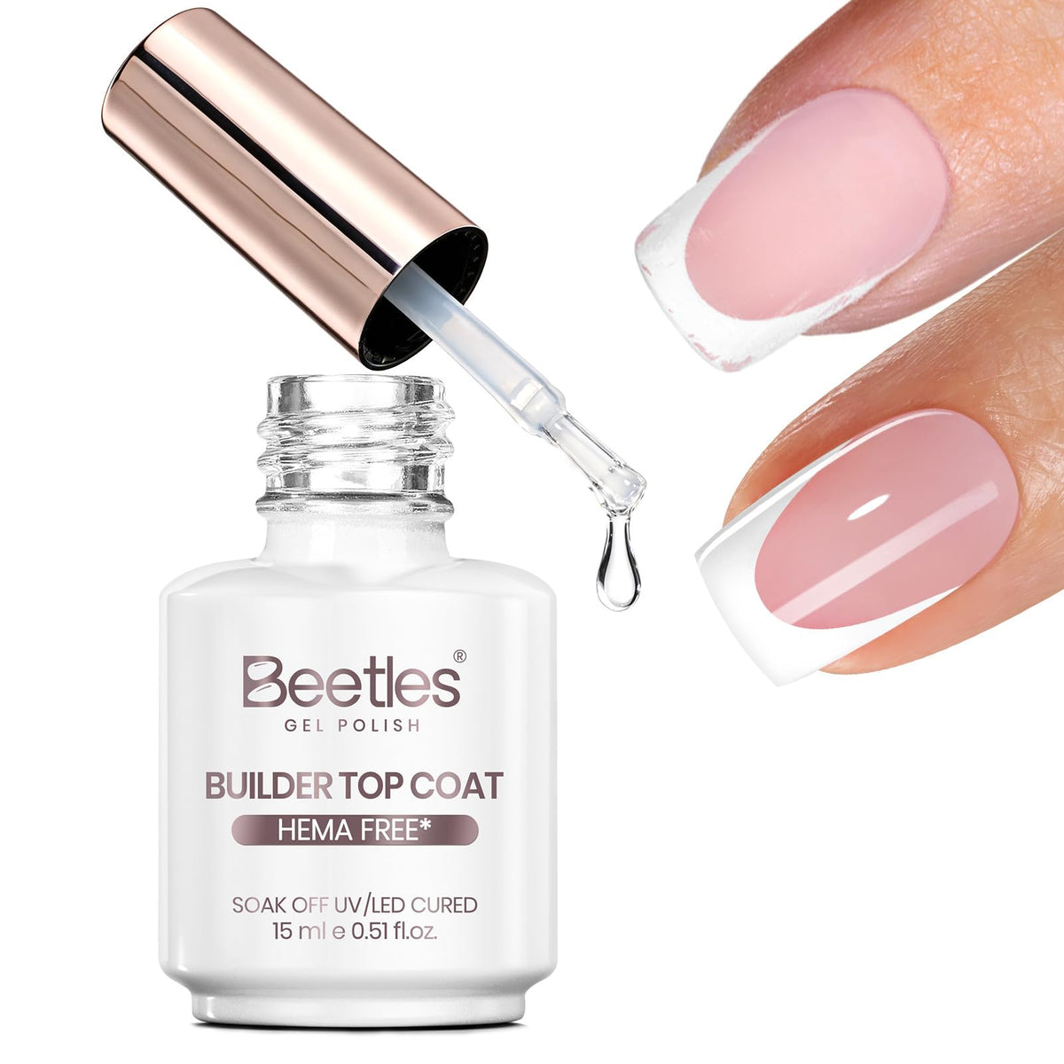 beetles Gel Polish Builder Top Coat Gel 15ml front view