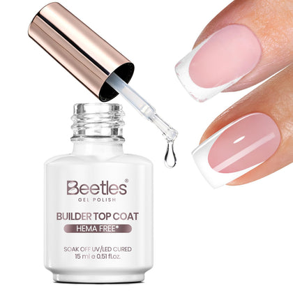beetles Gel Polish Builder Top Coat Gel 15ml front view
