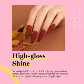 beetles Gel Polish Burgundy Gel Nail Polish 15ml application on nails
