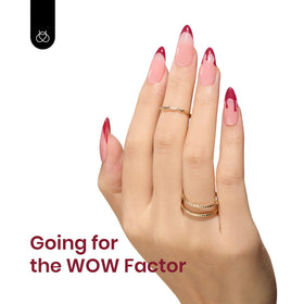 beetles Gel Polish Burgundy Gel Nail Polish 15ML applied on nails