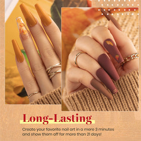 beetles Gel Polish Caramel Swirl Set with applicator brush close-up