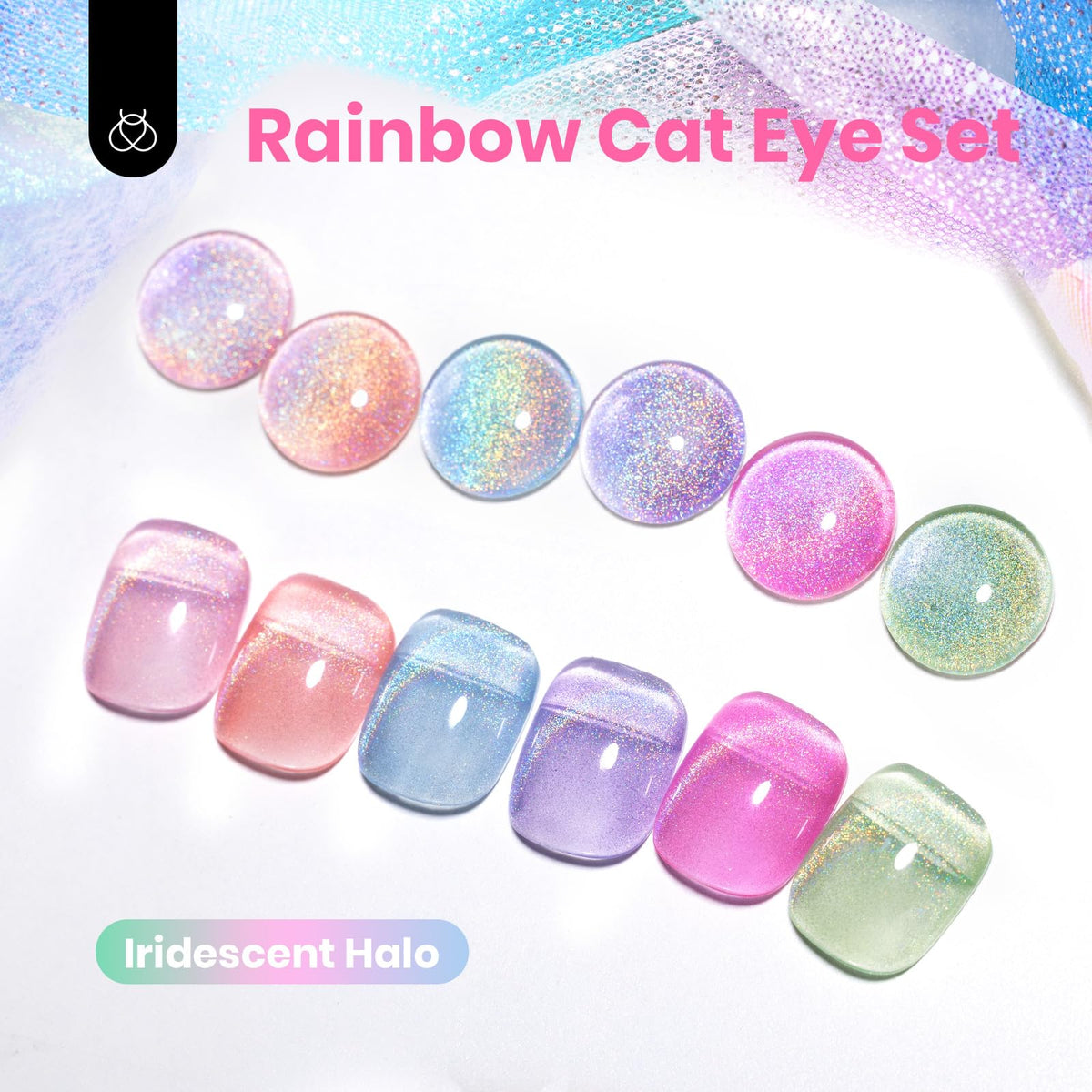 beetles Gel Polish Cat Eye Gel Nail Polish in vibrant pink