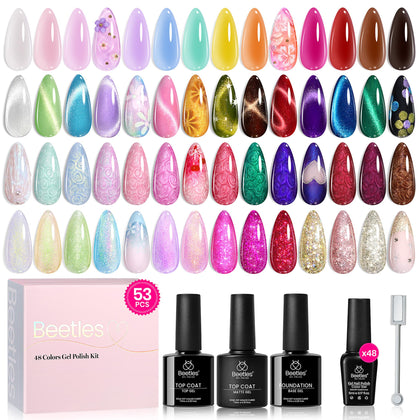 beetles Gel Polish Cat Eye Gel Nail Polish Set 48 colours front view