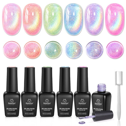 beetles Gel Polish Cat Eye Gel Nail Polish Set 6 colours packaging