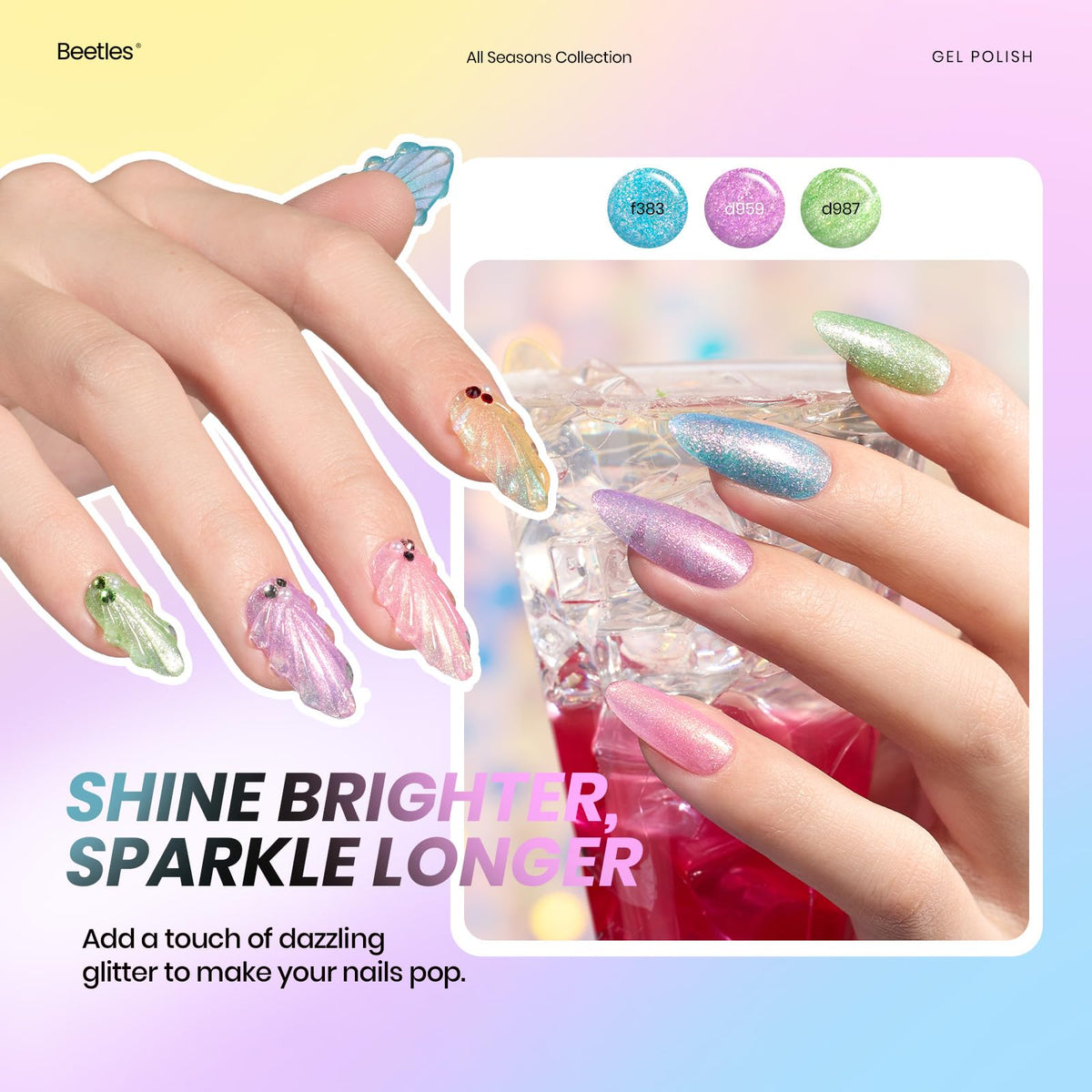 beetles Gel Polish Cat Eye Gel Nail Polish Set in various colours