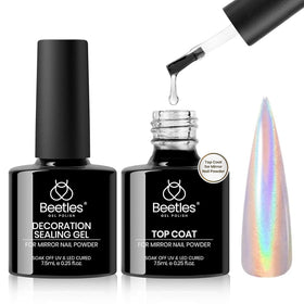 beetles Gel Polish Chrome Top Coat Gel 7.5ml front view