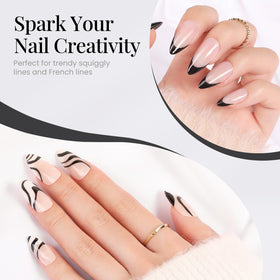 beetles Gel Polish Classic Black 7ml brush detail