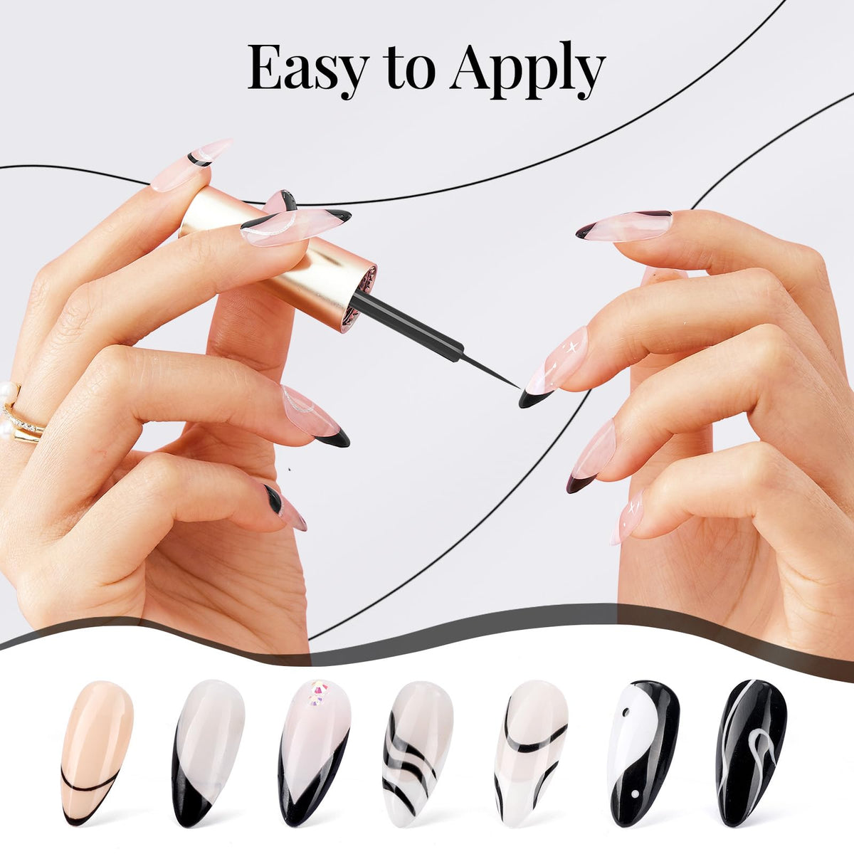 beetles Gel Polish Classic Black 7ml packaging