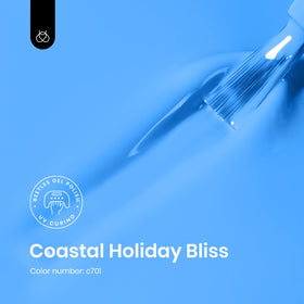 beetles Gel Polish Coastal Holiday Bliss blue gel nail polish bottle side view