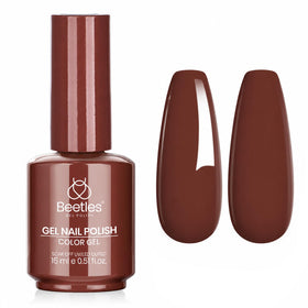 beetles Gel Polish Cocoa Luxe Dark Brown Gel Nail Polish front view