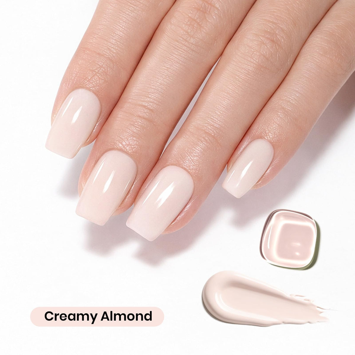 beetles Gel Polish Creamy Almond bottle with label