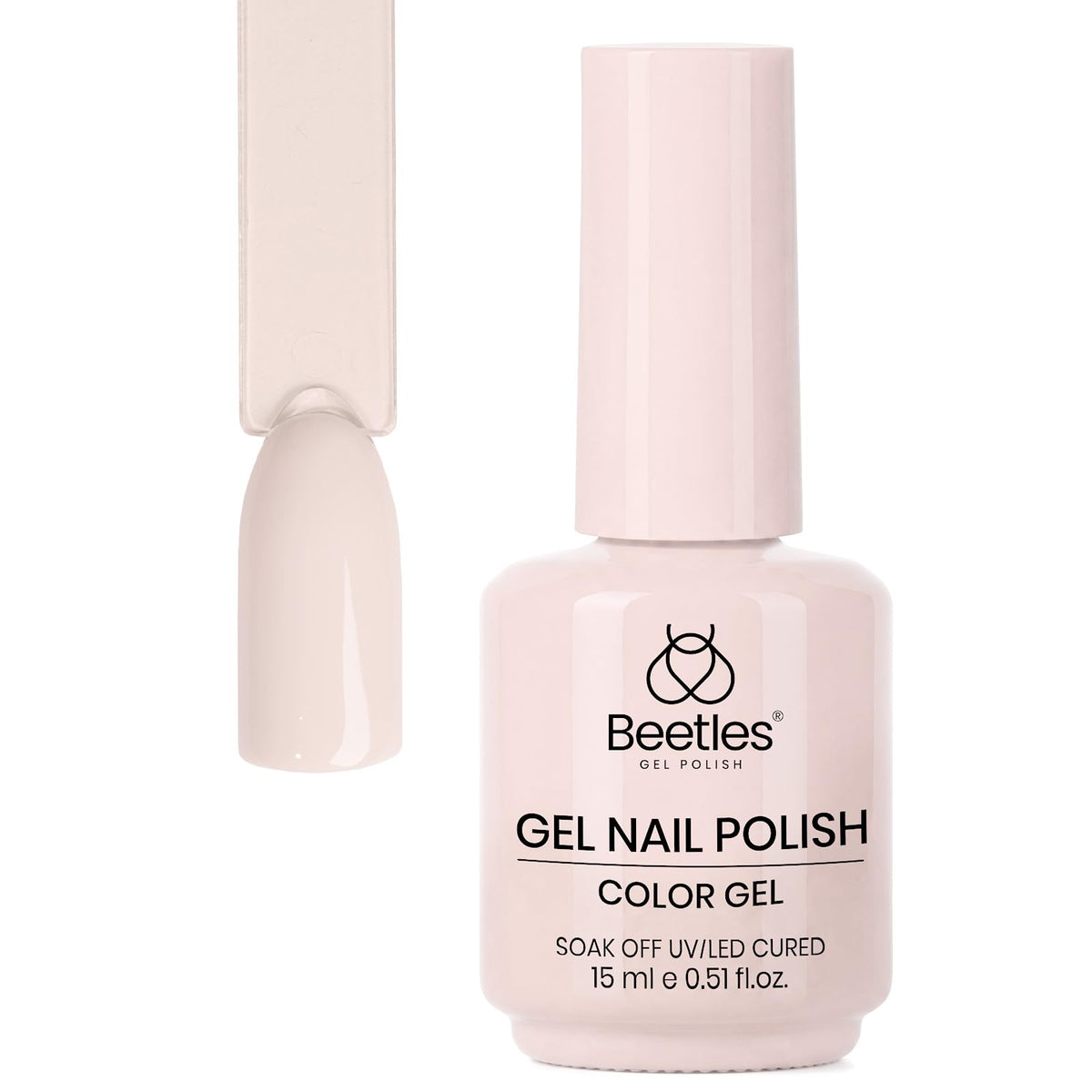 beetles Gel Polish Creamy Almond packaging details
