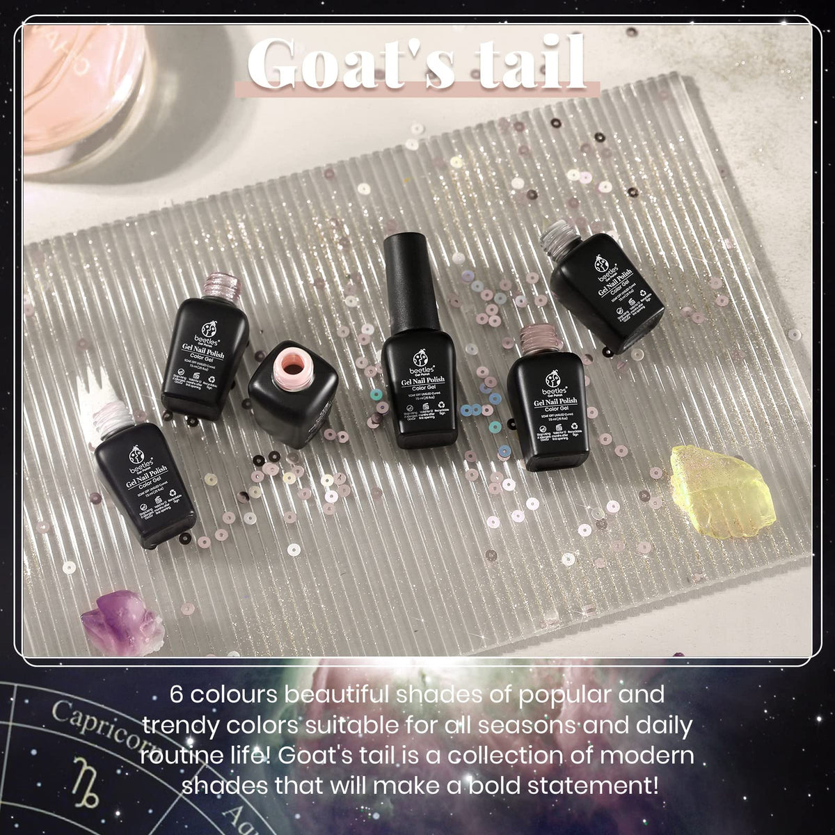 beetles Gel Polish dark gray gel nail polish bottle