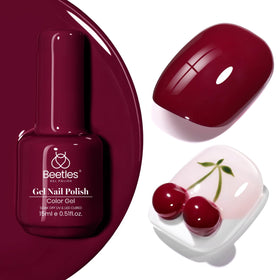 beetles Gel Polish Dark Red Gel Nail Polish 15ML front view