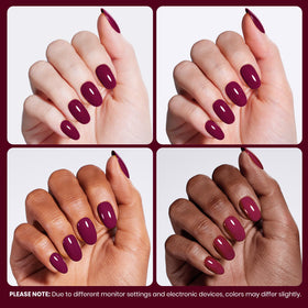 beetles Gel Polish Dark Red Gel Nail Polish close-up