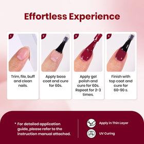 beetles Gel Polish Dark Red Gel Nail Polish with a UV lamp