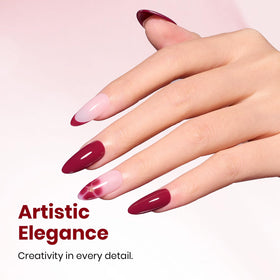 beetles Gel Polish Dark Red Gel Nail Polish with nail art tools