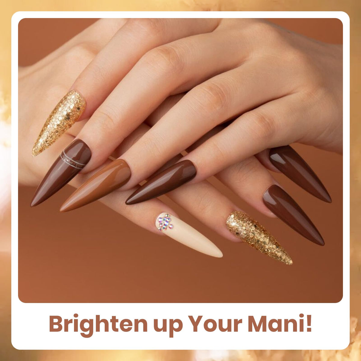 beetles Gel Polish deep cocoa shade bottle front view