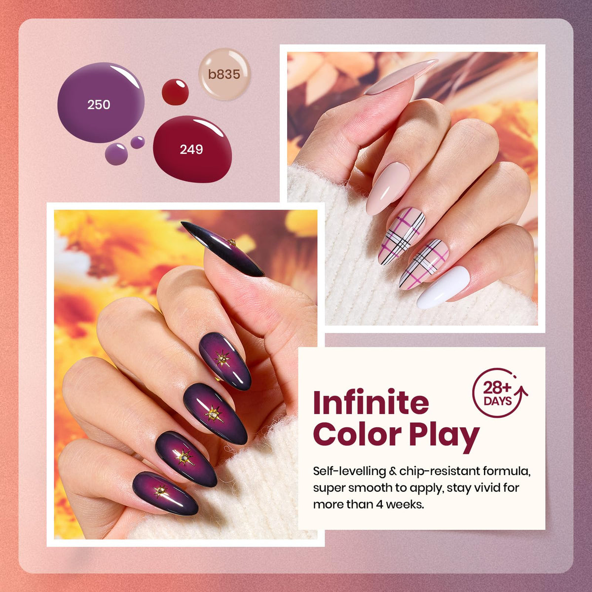beetles Gel Polish deep plum shade bottle
