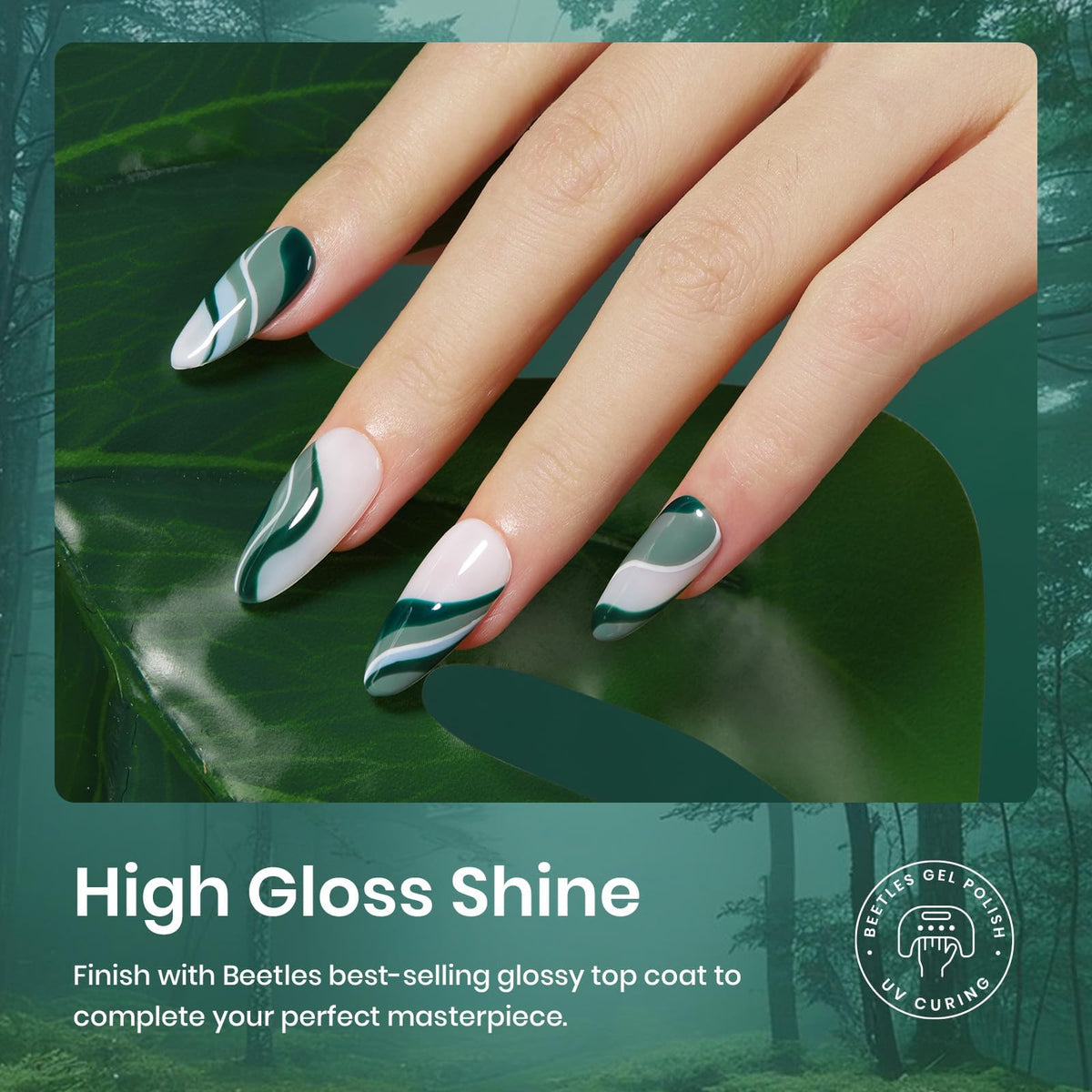 beetles Gel Polish Denim Blue-Gray shade bottle close-up