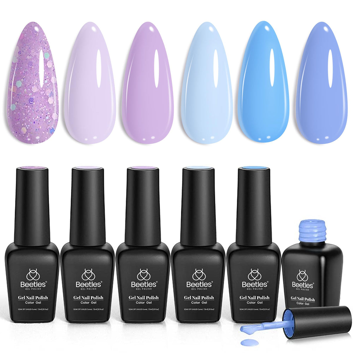 beetles Gel Polish Dreamy Aesthetic Set with six pastel colours