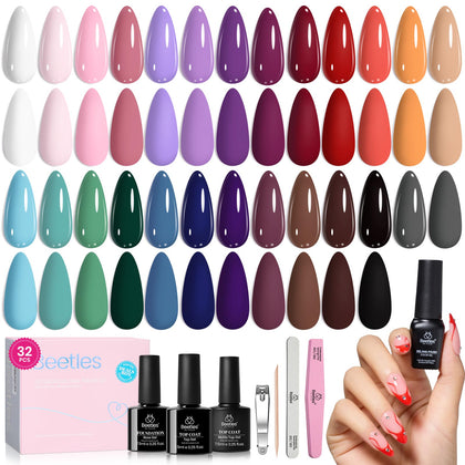 beetles Gel Polish Fall Gel Polish Set 25 Colours front view