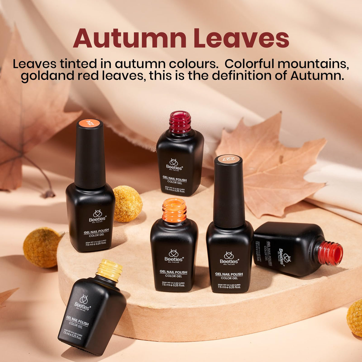 beetles Gel Polish Fall Gel Polish Set displayed in elegant packaging