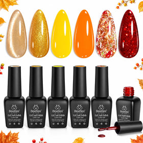 beetles Gel Polish Fall Gel Polish Set featuring six vibrant colours