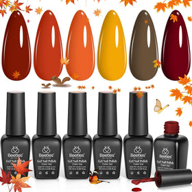 beetles Gel Polish Fall Gel Polish Set six colours autumn tones front view