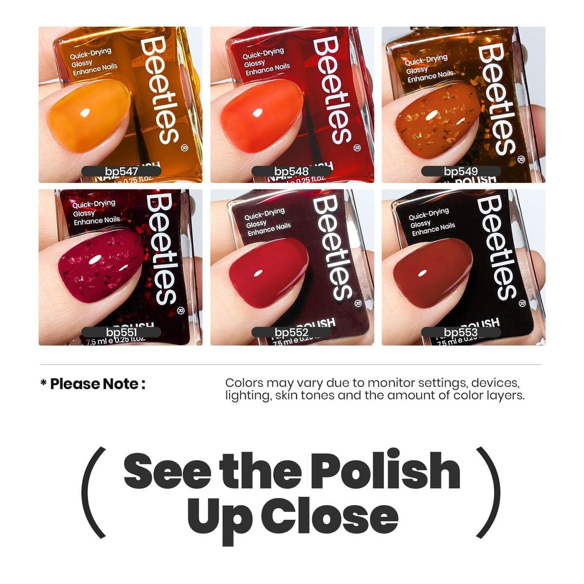 beetles Gel Polish Fall Nail Polish Set packaging