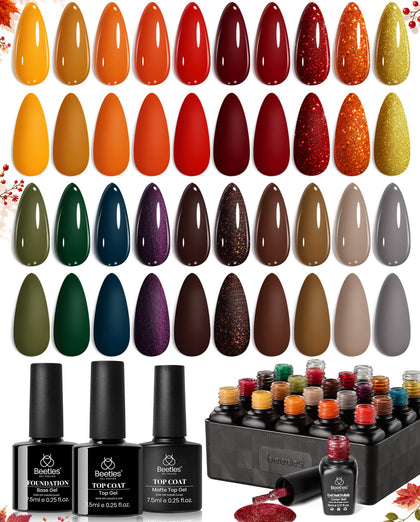 beetles Gel Polish Fall Set 20 mini gel nail polish bottles