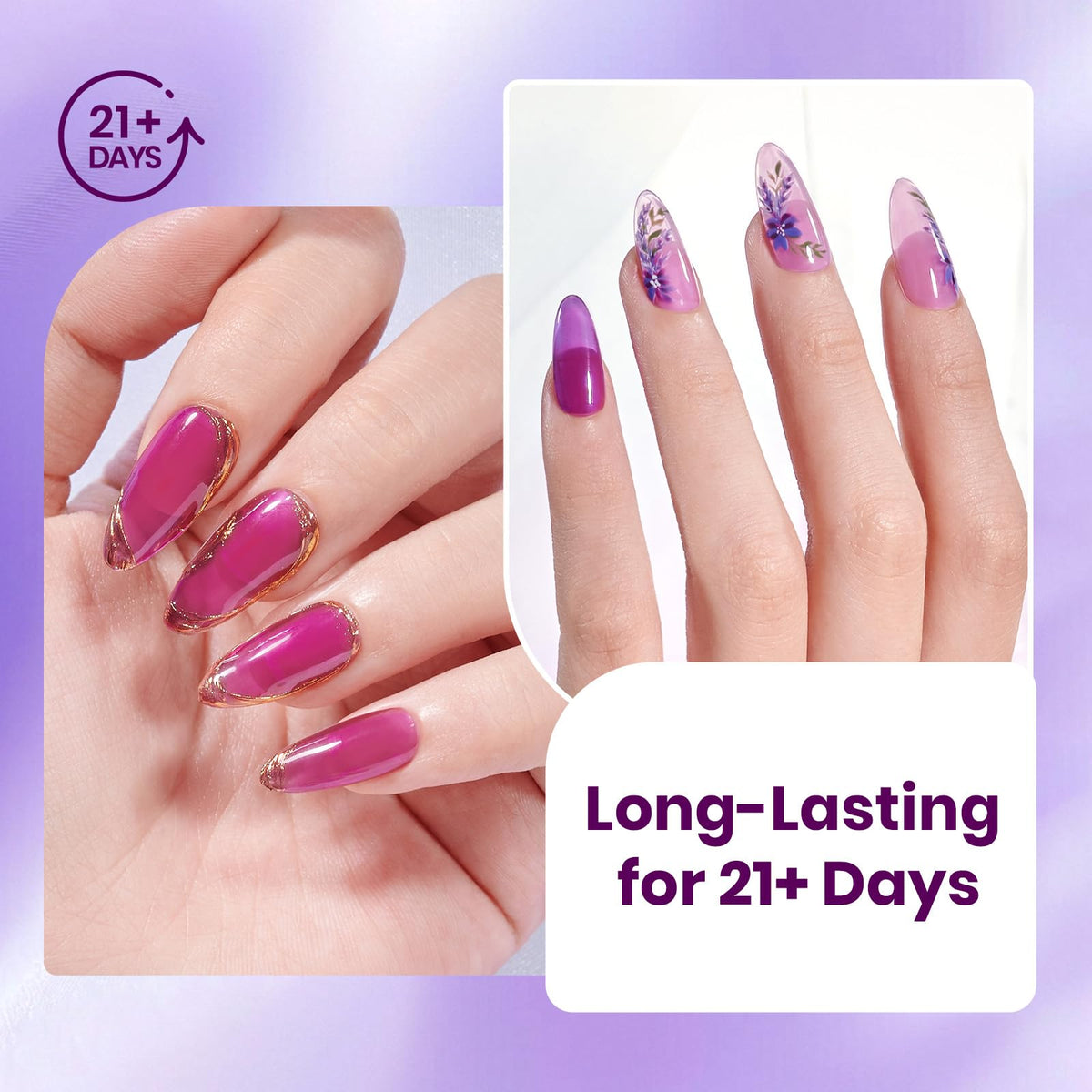 beetles Gel Polish Gentle Garden Rubber Base Gel set on a vanity