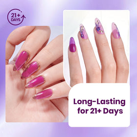 beetles Gel Polish Gentle Garden Rubber Base Gel set on a vanity