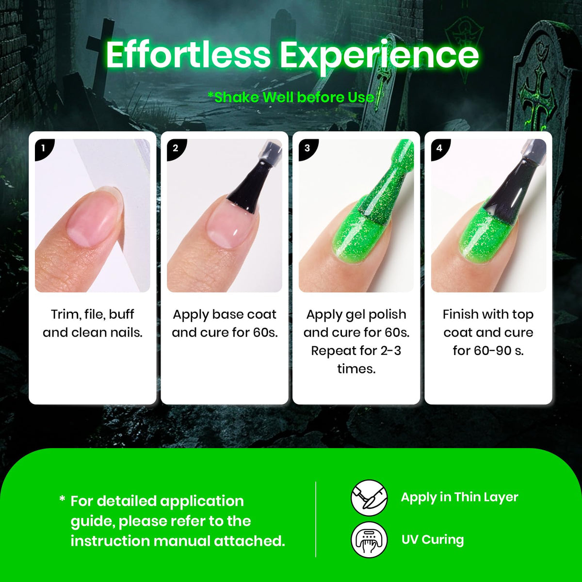 beetles Gel Polish Glow In The Dark Gel Nail Polish packaging