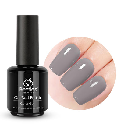 beetles Gel Polish Gray Gel Nail Polish 15ML front view