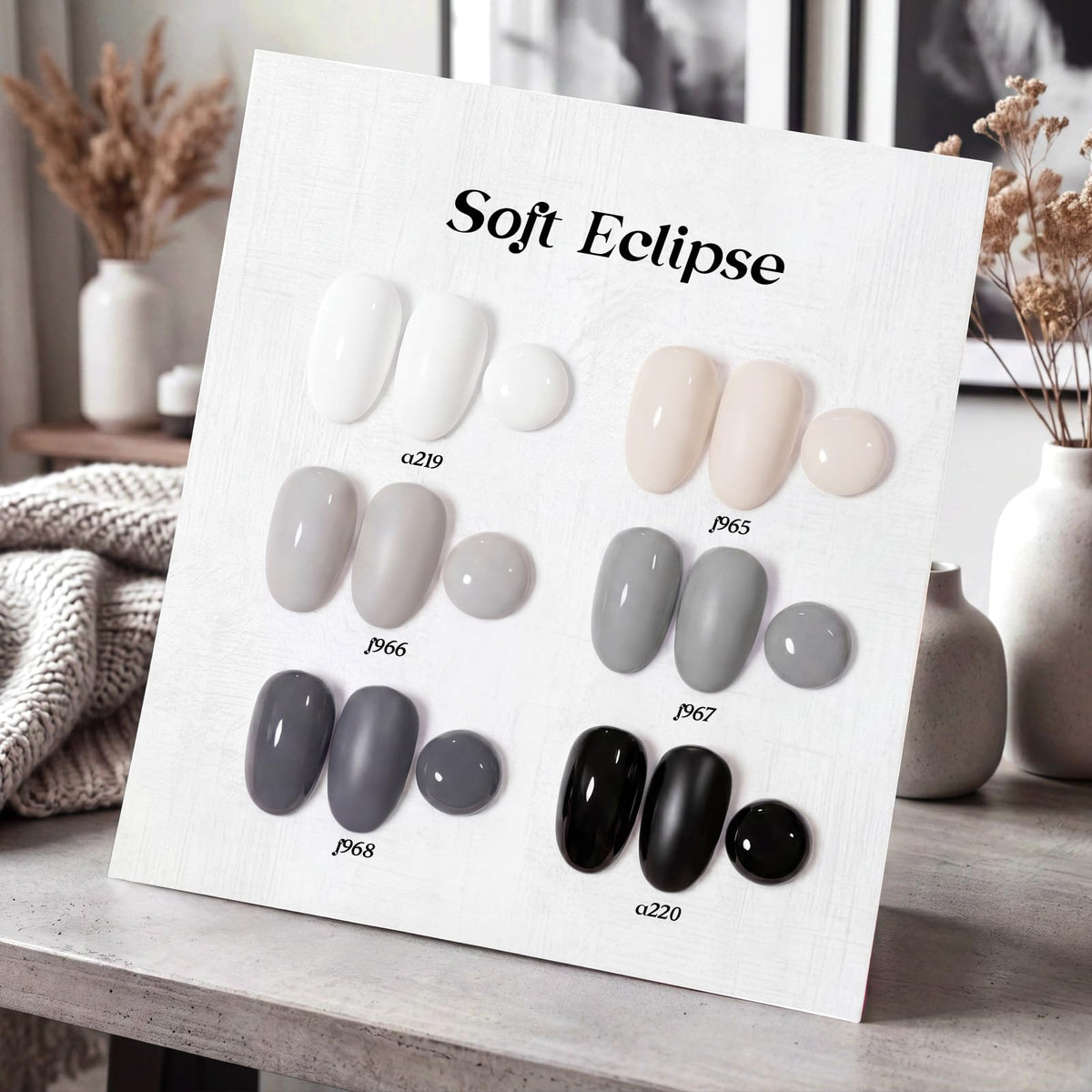 beetles Gel Polish Grey Gel Polish Set colour swatches on nails