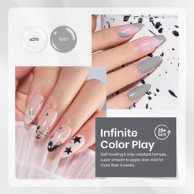 beetles Gel Polish Grey Gel Polish Set with nail art tools